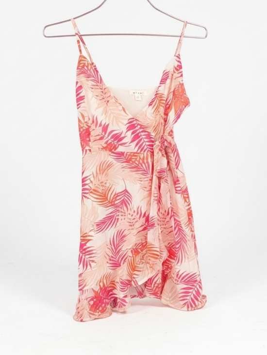 miami Dresses & Skirts - miami Pink &‎ Coral Tropical Wrap Dress